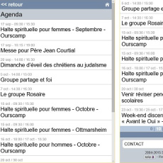 Fonction agenda : les prochains rendez-vous