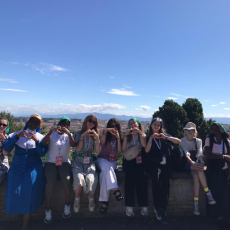 Photo du groupe des filles au Janicule