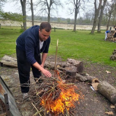 Flambée dans le parc