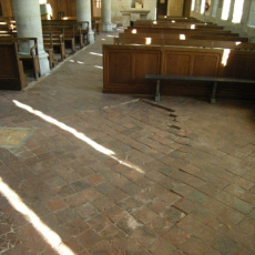 Etat des sols de la Grande Chapelle avant les travaux