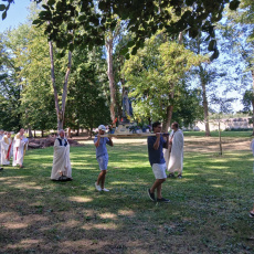 Fête de l'Assomption procession dans le parc