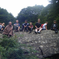 Photo de groupe en montagne