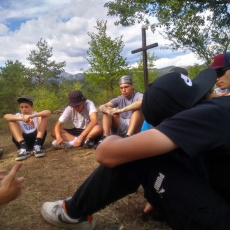 Pause après la restauration de la chapelle