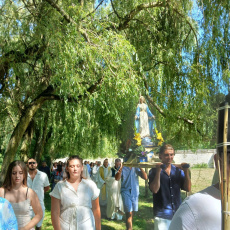 Fête de l'Assomption procession dans le parc