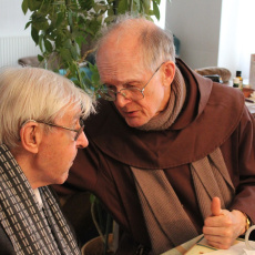 Père Caffray avec Père Marie Joseph à Ottmarsheim