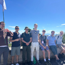 Photo du groupe des garçons au Janicule